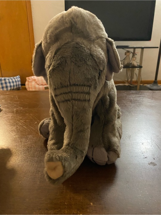 Other - Plush Gray Elephant Stuffed Toy - Soft Home Accent